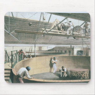 Tapis De Souris En lovant le télégraphe câblez dans les réserv