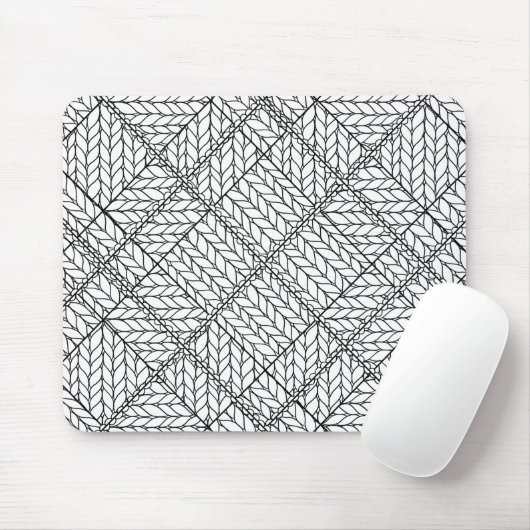 TAPIS DE SOURIS EN MAILLE ARGYLE BLANC (Avec souris)