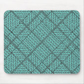 TAPIS DE SOURIS EN MAILLE ARGYLE BLEU TURQUOISE (Devant)