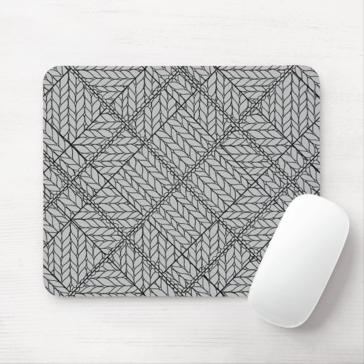 TAPIS DE SOURIS EN MAILLE ARGYLE GRIS (Avec souris)