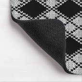 TAPIS DE SOURIS EN MAILLE ARGYLE NOIR (Coin)