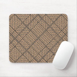 TAPIS DE SOURIS EN MAILLE ARGYLE TAN