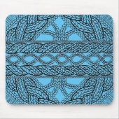 TAPIS DE SOURIS EN MAILLE CÂBLE BLEU (Devant)