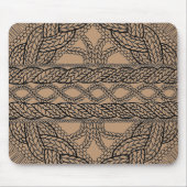 TAPIS DE SOURIS EN MAILLE CÂBLÉE TAN (Devant)