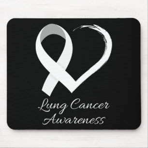 Tapis De Souris En Novembre, Nous Portons Blanc Lung Cancer Sensib