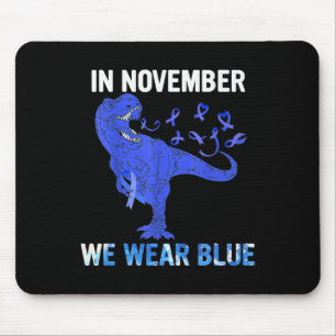 Tapis De Souris En Novembre Nous Portons Blue Diabetes Awareness T