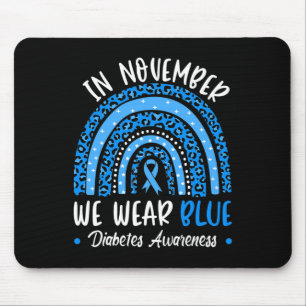 Tapis De Souris En novembre, nous portons Blue Diabetes Sensibilis