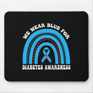 Tapis De Souris En Novembre Nous Portons Blue Rainbow Diabetes Awa