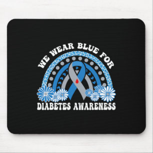 Tapis De Souris En Novembre Nous Portons Blue Rainbow Diabetes Awa