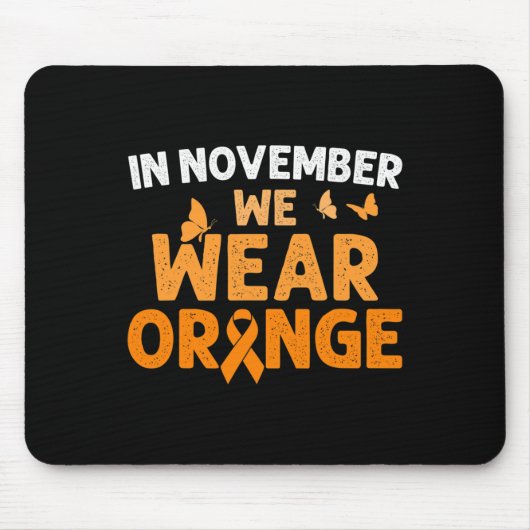 Tapis De Souris En Novembre, Nous Portons La Sensibilisation Orang (Devant)