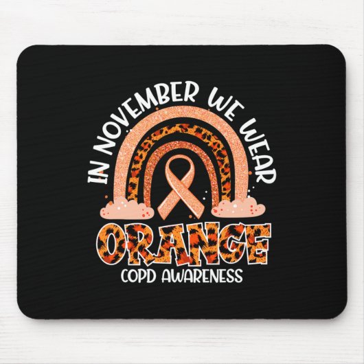 Tapis De Souris En Novembre, Nous Portons Orange Rainbow CRPS Sens (Devant)
