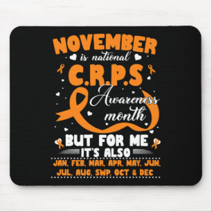 Tapis De Souris En Novembre Nous Portons Orange Ribbon CRPS Sensib
