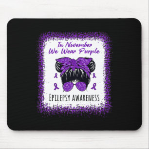 Tapis De Souris En Novembre Nous Portons Purple Messy Bun Epilepsy