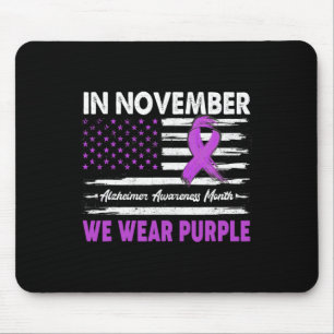Tapis De Souris En Novembre Nous Portons Violet Alzheimer Sensibil