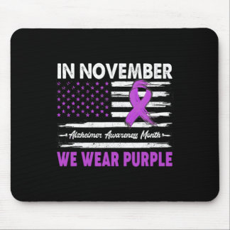 Tapis De Souris En Novembre Nous Portons Violet Alzheimer Sensibil