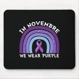 Tapis De Souris En Novembre Nous Portons Violet Cancer Pancréatiqu