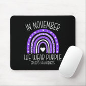 Tapis De Souris En Novembre Nous Portons Violet Rainbow Epilepsy A (Avec souris)