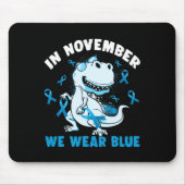 Tapis De Souris En novembre We Wear Blue Diabete Awareness Trex D (Devant)