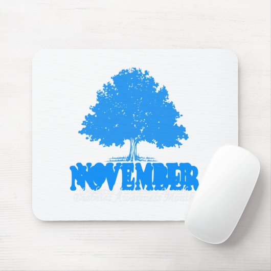 Tapis De Souris En novembre We Wear Blue Pumkin Aware (Avec souris)