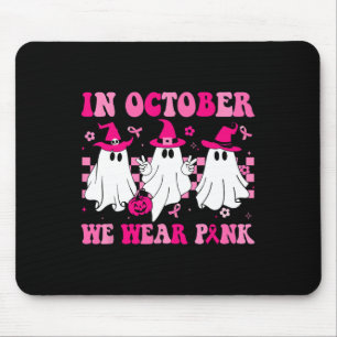 Tapis De Souris En Octobre, Nous Portons Des Pink Cute Ghost Cance