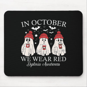 Tapis De Souris En Octobre Nous Portons Le Fantôme De L'enseignant