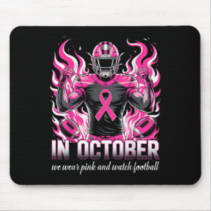 Tapis De Souris En Octobre Nous Portons Le Football Rose Cancer Du