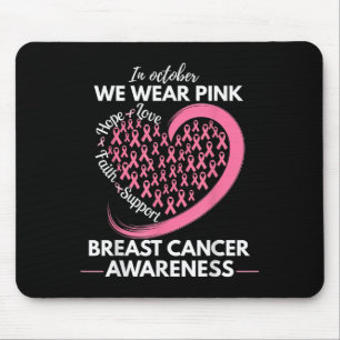Tapis De Souris En Octobre Nous Portons Le Ruban Rose Cancer Du Se
