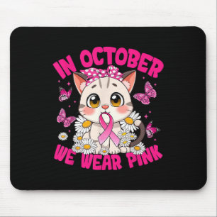 Tapis De Souris En Octobre Nous Portons Pink Breast Cancer Sensibi