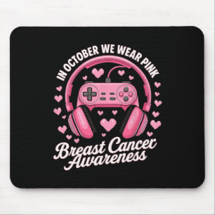 Tapis De Souris En Octobre Nous Portons Pink Gaming Cancer Du Sein