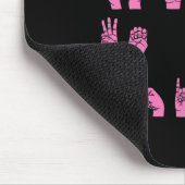 Tapis De Souris En Octobre Nous Portons Pink Sign Language Breast (Coin)