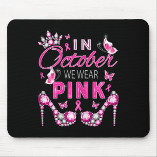 Tapis De Souris En Octobre nous portons rose cancer du sein consci