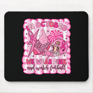 Tapis De Souris En Octobre Nous Portons Rose Et Regardons Le Sein