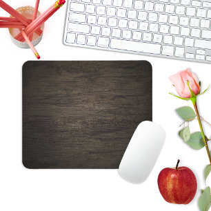 Tapis de souris en panneau de bois sombre