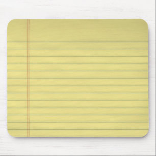 Tapis de souris en papier juridique jaune