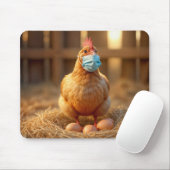 Tapis De Souris En portant un masque à visage bleu (Avec souris)