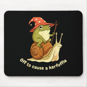 Tapis De Souris En route pour causer un chahut drôle de grenouille