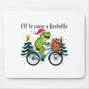 Tapis De Souris En route pour causer un chahut drôle de grenouille