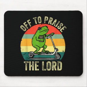 Tapis De Souris En route pour louer le Seigneur Drôle de Grenouill