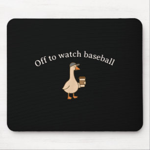 Tapis De Souris En route pour regarder un mème drôle de baseball d