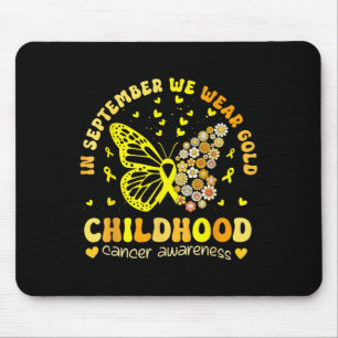 Tapis De Souris En Septembre, Nous Portons Gold Childhood Cancer A