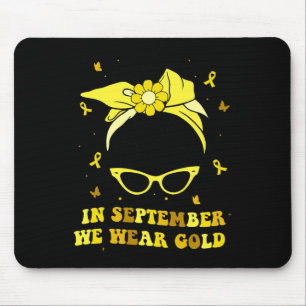 Tapis De Souris En Septembre, Nous Portons Gold Childhood Cancer A