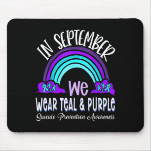 Tapis De Souris En Septembre Nous Portons Turquoise Ribbon Suicide