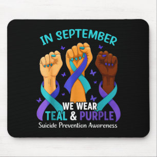 Tapis De Souris En septembre, portez le sarcelle et le violet de p