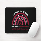 Tapis De Souris En septembre We Wear Burgundy Sickle Cell Awarenes (Avec souris)