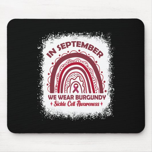 Tapis De Souris En septembre We Wear Burgundy Sickle Cell Awarenes (Devant)