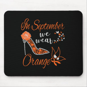Tapis De Souris En septembre We Wear Orange Leukemia Awareness Mon