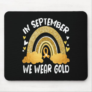 Tapis De Souris En septembre We WearShiny Rainbow Childhood Cancer