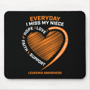 Tapis De Souris En Souvenir Mémoire D'Amour De Ma Leucémie Nièce