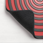 Tapis de souris en spirale hypnotique rouge et (Coin)