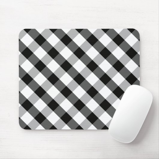Tapis De Souris En vichy monochrome (Avec souris)